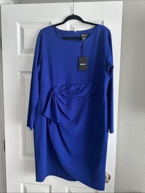 dkny navy pleated dress Amazon.com: DKNY Womens Satin Pleated Maxi Dress Navy 12 : Clothing, Shoes & Jewelry